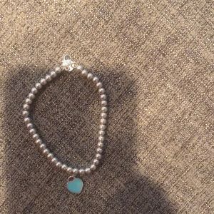 Tiffany & Co blue mini heart tag bracelet